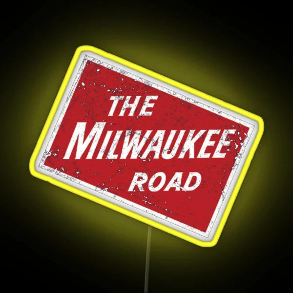 Milwaukee Road Railroad RGB Neon Sign