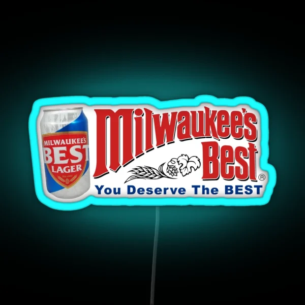 Milwaukee S Best Beer Can Design RGB Neon Sign