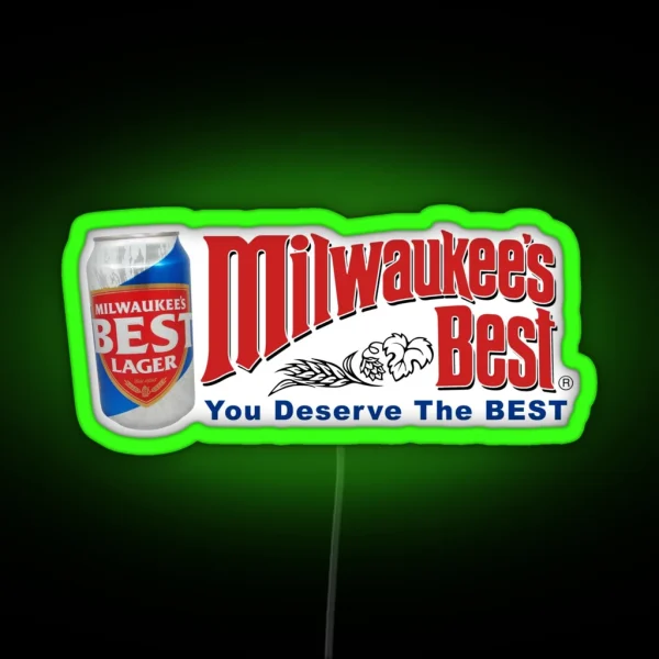 Milwaukee S Best Beer Can Design RGB Neon Sign