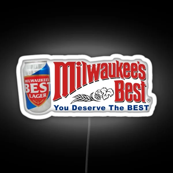 Milwaukee S Best Beer Can Design RGB Neon Sign