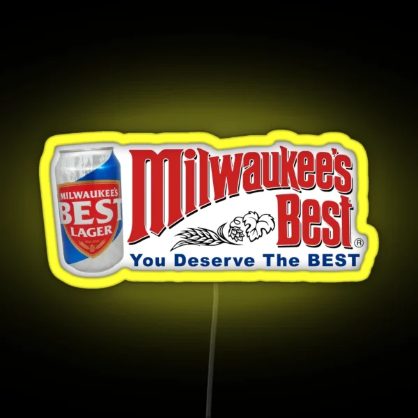 Milwaukee S Best Beer Can Design RGB Neon Sign