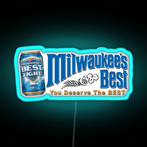 Milwaukee S Best Light Beer Can Design RGB Neon Sign