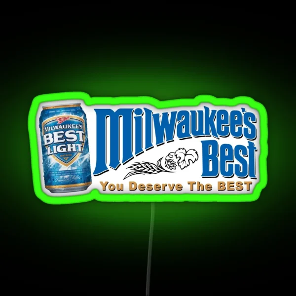 Milwaukee S Best Light Beer Can Design RGB Neon Sign
