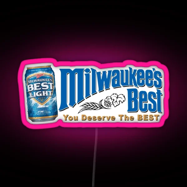 Milwaukee S Best Light Beer Can Design RGB Neon Sign