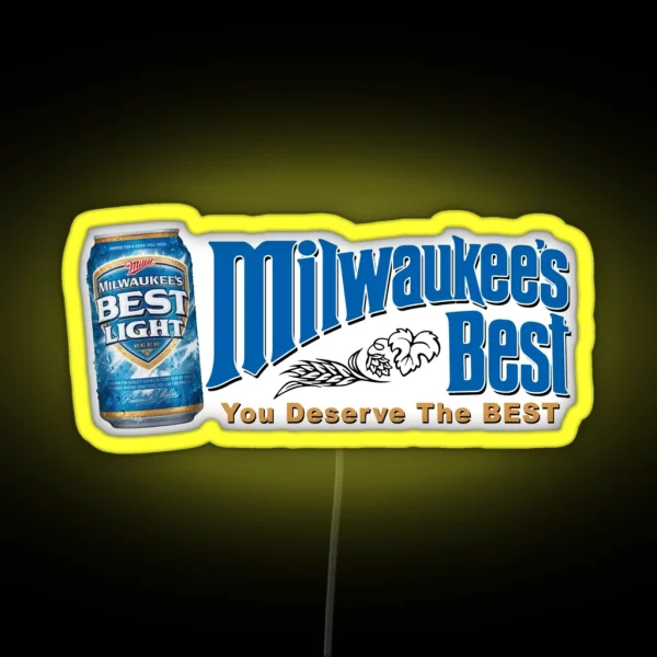 Milwaukee S Best Light Beer Can Design RGB Neon Sign