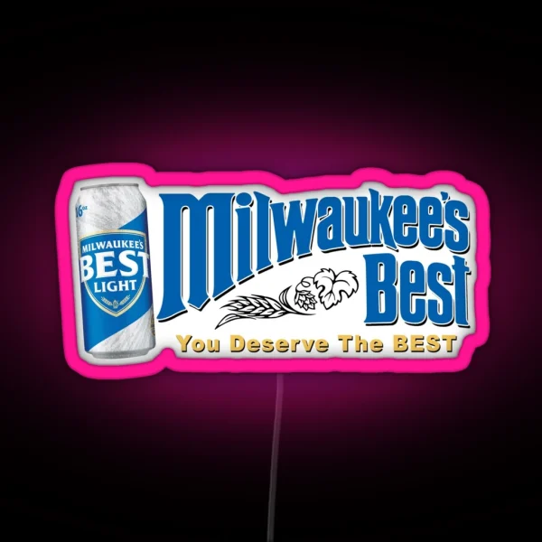 Milwaukee S Best Light Beer RGB Neon Sign