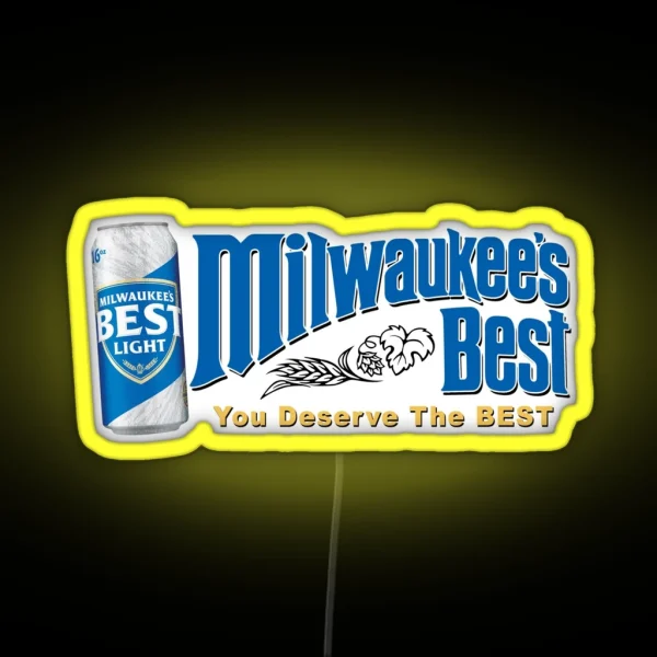 Milwaukee S Best Light Beer RGB Neon Sign