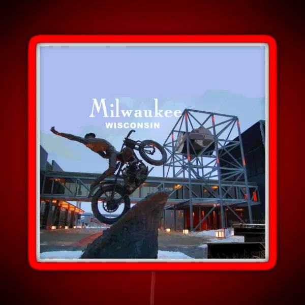 Milwaukee Wisconsin Milwaukee Attraction Museum RGB Neon Sign