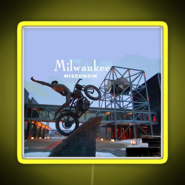 Milwaukee Wisconsin Milwaukee Attraction Museum RGB Neon Sign