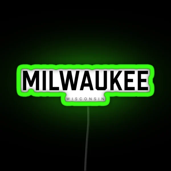 Milwaukee Wisconsin RGB Neon Sign