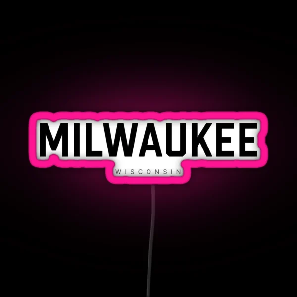 Milwaukee Wisconsin RGB Neon Sign