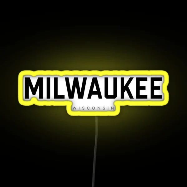 Milwaukee Wisconsin RGB Neon Sign