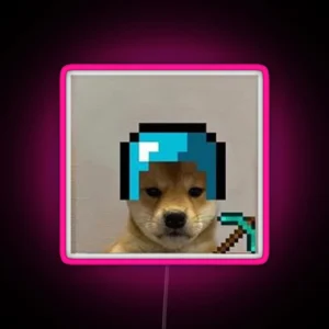 Minecraft Dog RGB Neon Sign