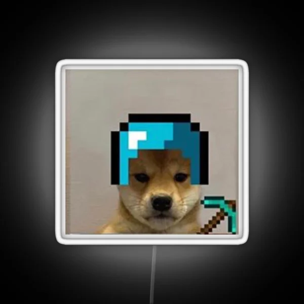 Minecraft Dog RGB Neon Sign