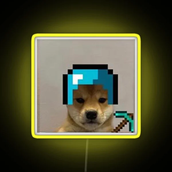 Minecraft Dog RGB Neon Sign