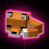 Customizable RGB neon signs with Minecraft fox design led online