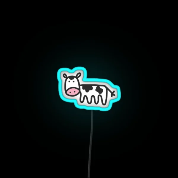 Mini Cow Pink Nose RGB Neon Sign