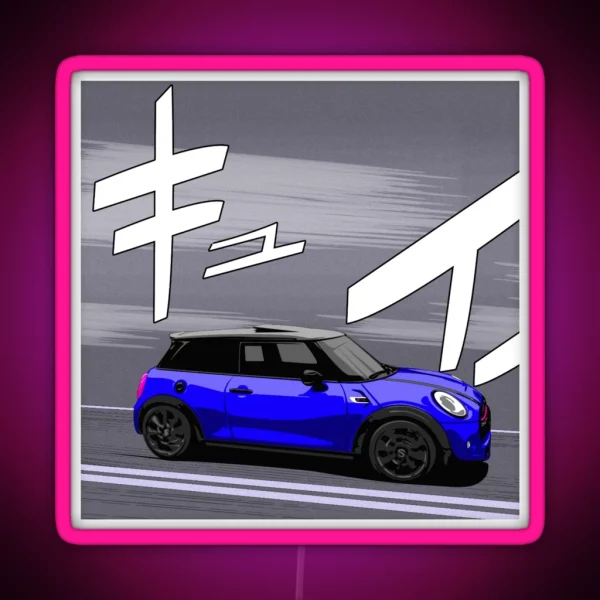 Mini F56 Speeding RGB Neon Sign