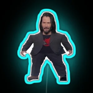 Mini Keanu Reeves RGB Neon Sign