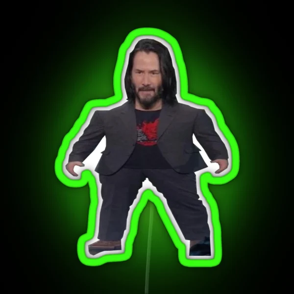 Mini Keanu Reeves RGB Neon Sign