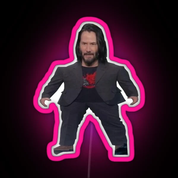 Mini Keanu Reeves RGB Neon Sign