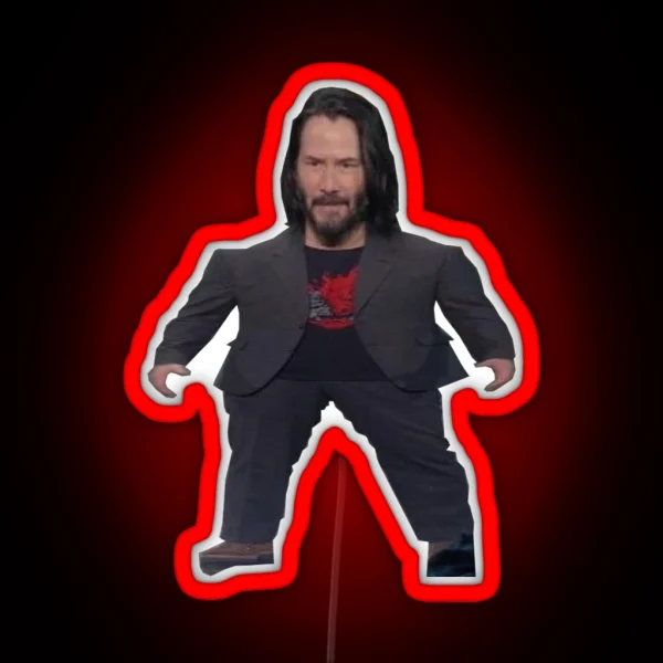 Mini Keanu Reeves RGB Neon Sign