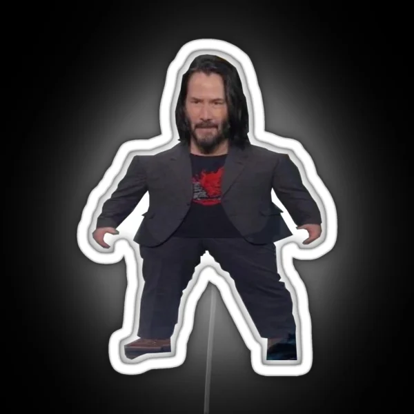 Mini Keanu Reeves RGB Neon Sign