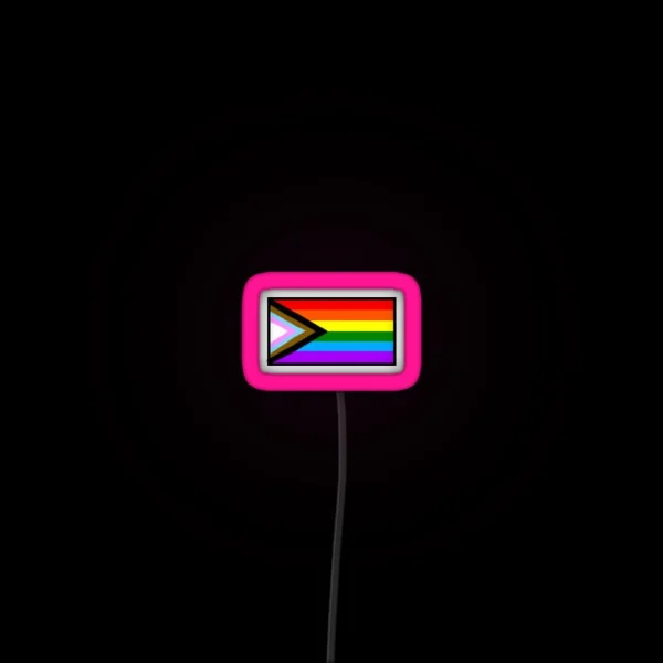 Mini Progress Pride Flag RGB Neon Sign