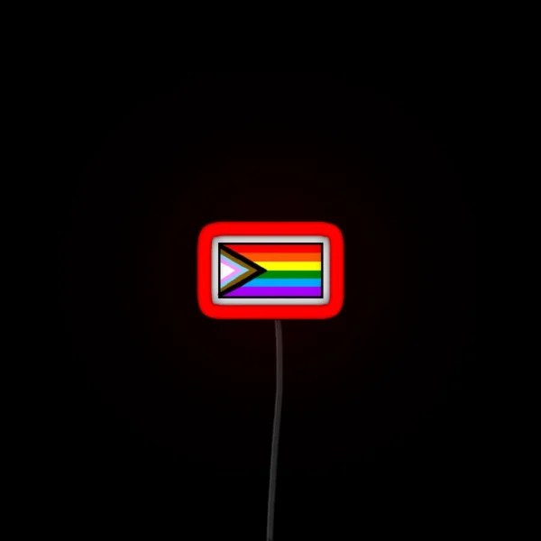 Mini Progress Pride Flag RGB Neon Sign