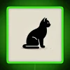 Elegant minimalist black cat RGB LED neon wall lighting decoration