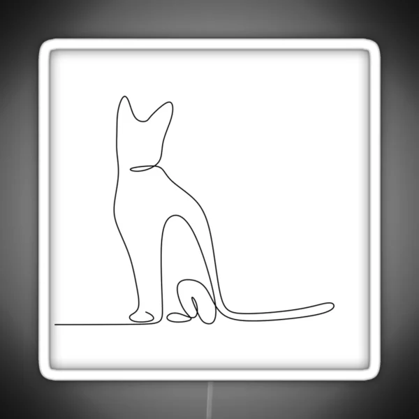 Minimalist Cat RGB Neon Sign