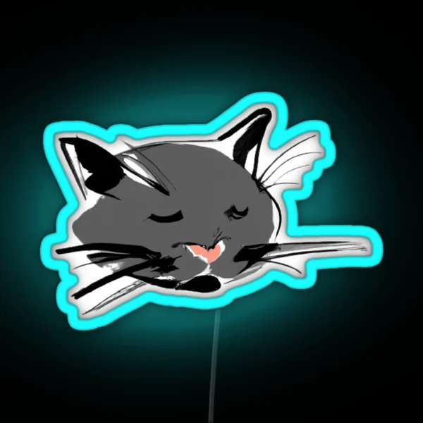 Minimalist Cat RGB Neon Sign