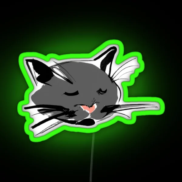 Minimalist Cat RGB Neon Sign