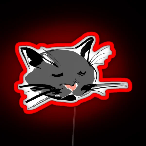 Minimalist Cat RGB Neon Sign