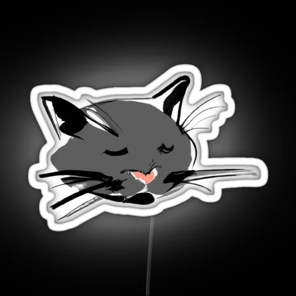 Minimalist Cat RGB Neon Sign