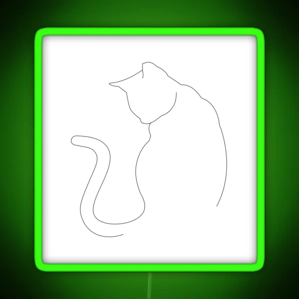 Minimalist Cat RGB Neon Sign