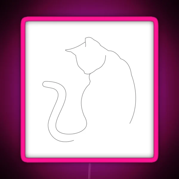 Minimalist Cat RGB Neon Sign