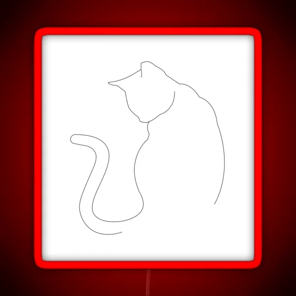 Minimalist Cat RGB Neon Sign