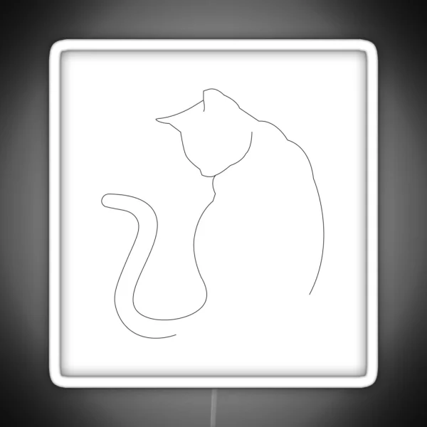 Minimalist Cat RGB Neon Sign