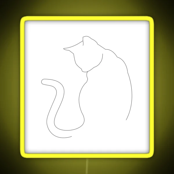 Minimalist Cat RGB Neon Sign