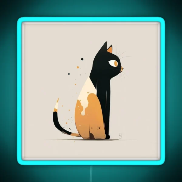 Minimalist Cat RGB Neon Sign
