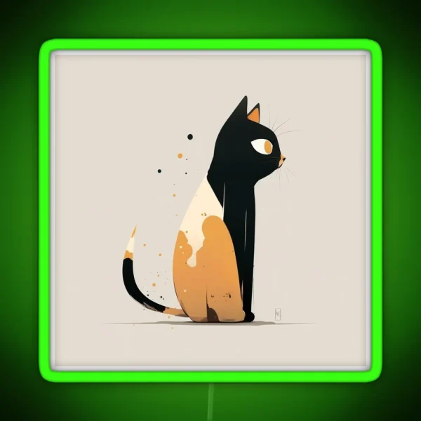 Minimalist Cat RGB Neon Sign