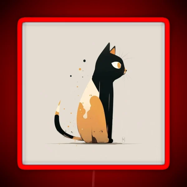 Minimalist Cat RGB Neon Sign