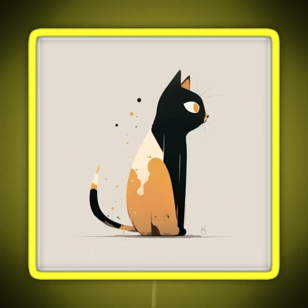 Minimalist Cat RGB Neon Sign