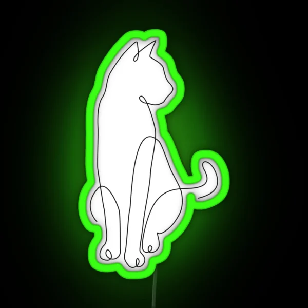Minimalist Cat RGB Neon Sign