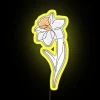 Modern Minimalist Single-Line Art LED Neon Daffodil Flower Sign Design