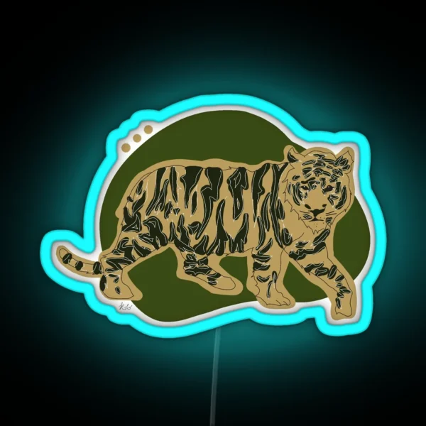 Minimalist Tiger RGB Neon Sign