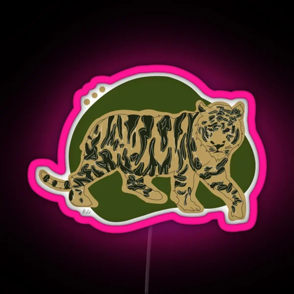 Minimalist Tiger RGB Neon Sign