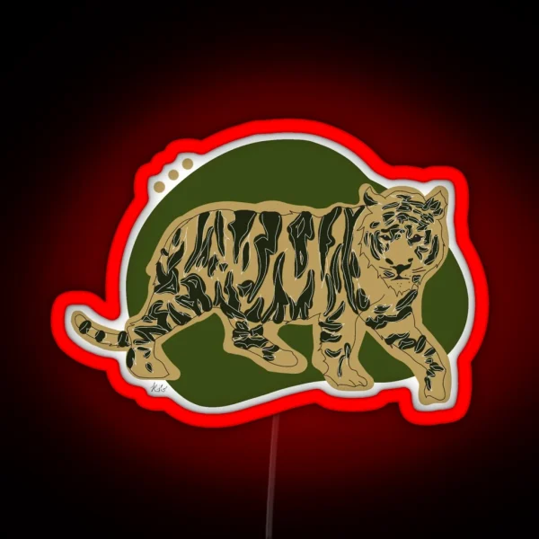 Minimalist Tiger RGB Neon Sign