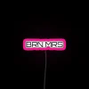 Minimalistic Brown Mrs. Neon Sign with RGB Colorful Gradient Lighting